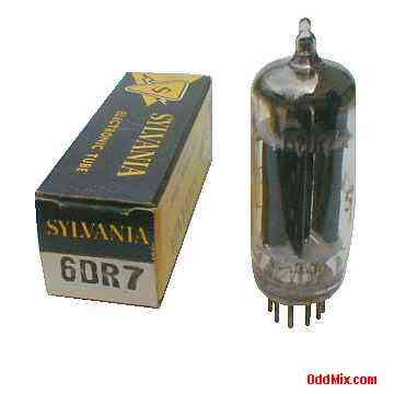 6DR7 Dual Triode Oscillator Amplifier Radio TV Sylvania Electronic Vacuum Tube [9 KB]