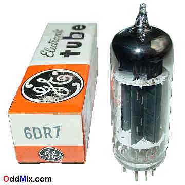 6DR7 Dual Triode Oscillator Amplifier Radio TV GE Electronic Vacuum Tube [14 KB]