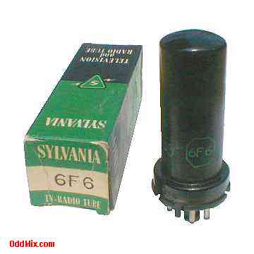 6F6 Beam Power Sylvania Audio Amplifier Radio Metal Electronic Vacuum Tube [9 KB]