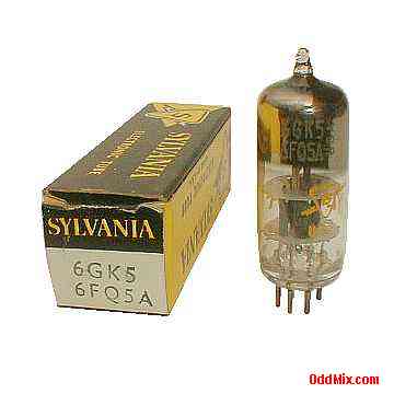 6GK5/6FQ5A High-Mu Triode VHF RF Amplifier Sylvania Electronic Vacuum Tube [10 KB]