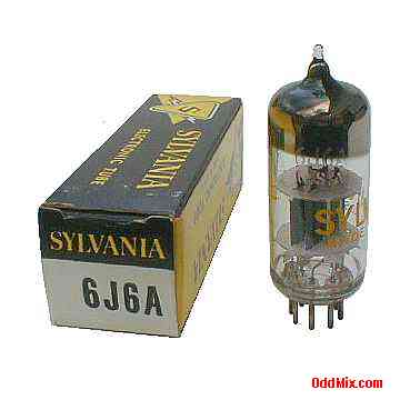 6J6A Medium-Mu Twin Triode VHF RF Amplifier Sylvania Electronic Vacuum Tube [11 KB]