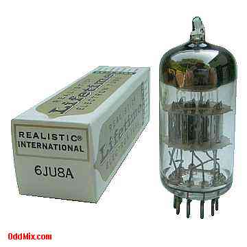 6JU8A Quadruple Diodes Phase Detector Realistic Electronic Vacuum Tube [8 KB]