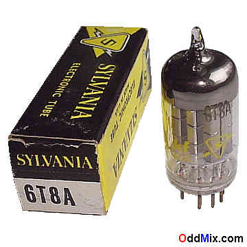 6T8A Triple Diode High-Mu Triode Miniature Sylvania Electron Vacuum Tube [15 KB]
