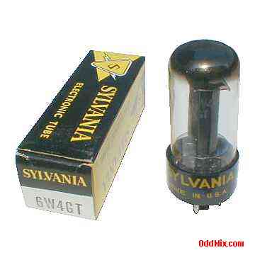6W4GT Sylvania Half-Wave Vacuum Rectifier Electronic Tube [10 KB]