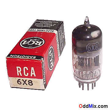 6X8 Medium-Mu Triode Sharp-Cutoff Pentode Amplifier RCA Electron Vacuum Tube [14 KB]