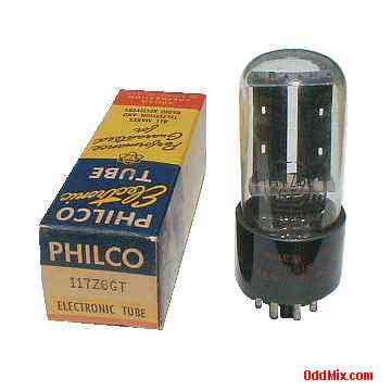 117Z6GT Philco Vacuum Rectifier-Doubler Full-Wave High Voltage HV Electronic Tube [10 KB]