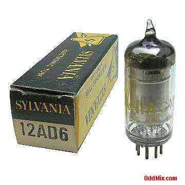 12AD6 Sylvania Auto Radio Space Charge Pentagrid Converter Low Voltage Tube [13 KB]