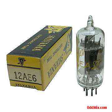 12AE6 Sylvania Auto Radio Space Charge Med-Mu Triode Low Voltage Vacuum Tube [12 KB]