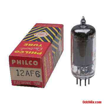 12AF6 Philco Auto Radio 12V Anode Voltage Space Charge Pentode Electronic Tube [10 KB]