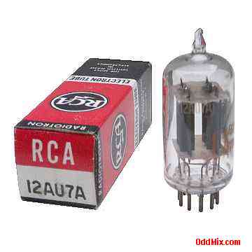 12AU7A RCA Radiotron Medium-Mu Twin Triode Amplifier Multivibrator Electron Tube [10 KB]