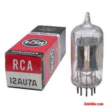 12AU7A RCA Radiotron Medium-Mu Twin Triode Electron Tube [10 KB]