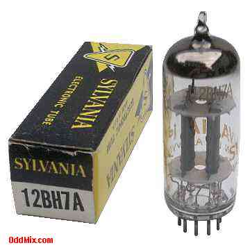 12BH7A Sylvania Medium-Mu Twin Triode Electronic Tube [12 KB]