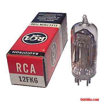 12FK6 Twin-Diode Low-Mu Triode Space Charge RCA Radiotron Auto Radio Vacuum Tube [10 KB]