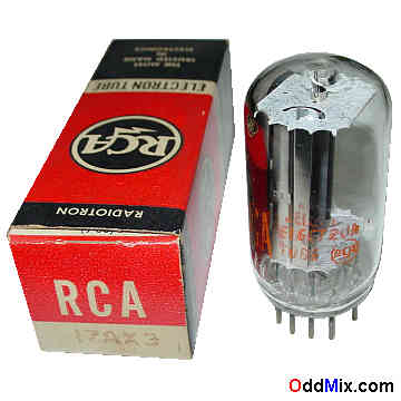 17AX3 Half-Wave Vacuum Rectifier RCA Radiotron Electronic Compactron Vacuum Tube [14 KB]