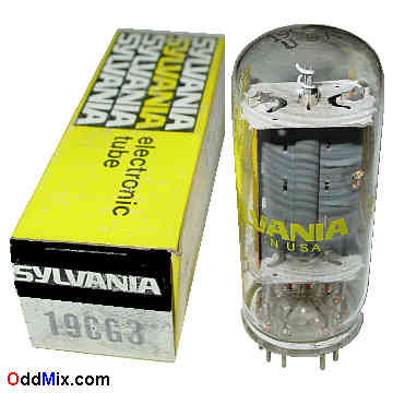 19CG3 Half-Wave Vacuum Rectifier Sylvania High Current 5 KV Electronic Tube [15 KB]