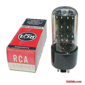 25W4GT RCA Radiotron Half Wave Rectifier Electron Tube [11 KB]