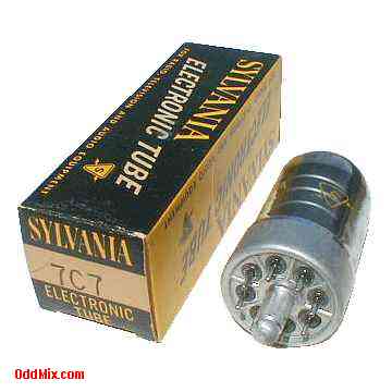 7C7 Sylvania Sharp Cutoff Pentode Discontinued Electronic Vacuum Tube Amplifier [13 KB]