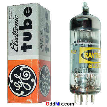 8FQ7/8CG7 Medium-Mu Twin Triode Video Amplifier Raytheon Electronic Vacuum Tube [17 KB]