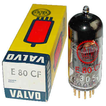 E80CF Medium-Mu Triode Sharp-Cutoff Pentode Valvo SQ Hi-Rel Vacuum Electronic Tube [15 KB]