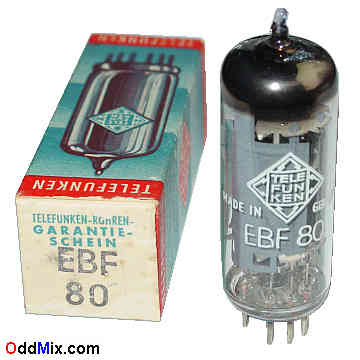 EBF80 Double Diode, Sharp-Cutoff Pentode Telefunken Vacuum Electronic Tube [14 KB]