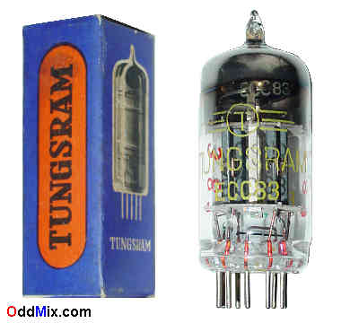 ECC83 High-Mu Twin Triode Audio Amplifier Tungsram Vacuum Electron Tube [15 KB]