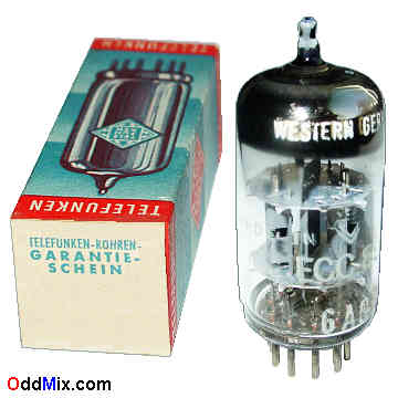 ECC85/6AQ8 Double High-Mu Triode AF RF Amplifier Telefunken Vacuum Electronic Tube [15 KB]