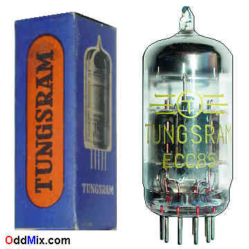 ECC85 Double High-Mu Triode AF RF Amplifier Tungsram Vacuum Electronic Tube [16 KB]