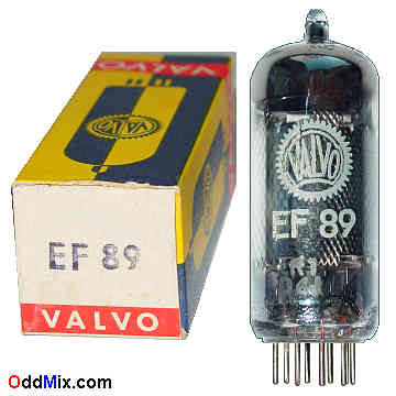 EF89 Variable Transconductance Pentode RF AF Audio Valvo Vacuum Electron Tube [15 KB]